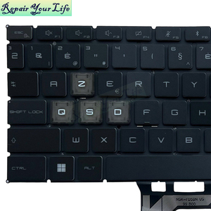 Teclado BE belga retroiluminado con IA para MSI GS65 8SE 8SG 8SF Stealth GS65VR MS-16Q2 MS-16R1 16Q1 Q4 PS63 P65 GF63 8RC <span class=keywords><strong>AZERTY</strong></span> - Product Image 2