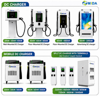 Station de recharge rapide DC pour véhicules électriques, stockage d'énergie commercial, 261 kWh, 200 kW, double borne, CCS2, CHAdeMO, NACS, OCPP