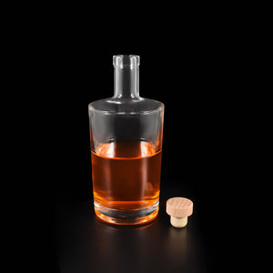 Vente en gros d'usine 100ml 200ml 375ml 500ml 750ml Vodka Spirit <span class=keywords><strong>Gin</strong></span> Rhum Bouteille d'alcool en verre avec liège - Product Image 1