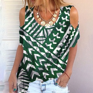 Nuevas llegadas 2023 Samoan manga corta señoras camiseta Tops polinesio Hawaii estilo de talla grande blusa Casual ropa de mujer - Product Image 1