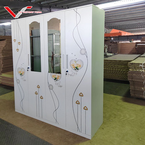 Armoire métallique 4 portes à bascule en acier pour <span class=keywords><strong>chambre</strong></span> à coucher, prix usine - Product Image 2