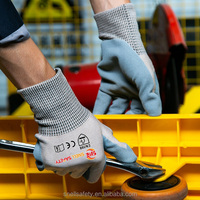 Gants de travail de qualité supérieure en nylon et élasthanne 15 jauges, enduits de nitrile, paume antidérapante, gants de sécurité pour la construction industrielle