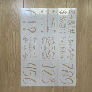 Custom Pattern Symbol Numbers Shape Plastic Drawing Templates Art <b>Painting</b> <b>Stencil</b> Set - Product Image 1