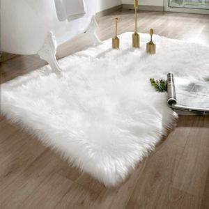 Sample Support Home Washable Soft <strong>Carpets</strong> Rugs Living Room Fake Sheepskin Fur White Color Wool Floor MAT Fur Area Rugs &amp; Sets - Product Image 5