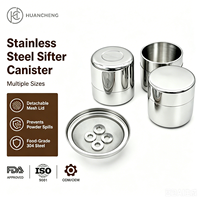 HC – Nouvelle boîte tamis en acier inoxydable SS304 de qualité alimentaire avec logo personnalisé, 300 ml, hermétique, pour poudre de matcha, infuseur à thé portable et écologique