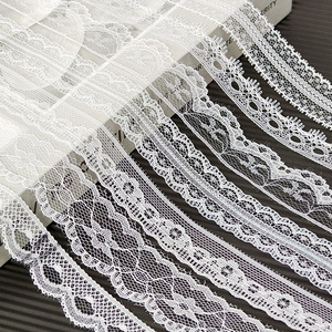 Encaje Elástico de 1.5 cm y 3.5 cm, Accesorios de Ropa para Mujer y Niños, Encaje Blanco para Prendas - Product Image 1