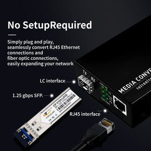 चीन कारखाने की कीमत 10/100/1000 मीटर fttcp गीगाबिट फाइबर ऑप्टिकल मीडिया कनवर्टर 25 किमी Sc rj45 - Product Image 4