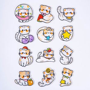 Nouvelle broderie autocollante thermocollante mignonne en forme de chat pour la décoration de sacs, vêtements et chapeaux - Product Image 1