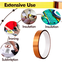 Ruban adhésif en polyimide Kapton résistant aux hautes températures pour transfert thermique, sublimation, PCB, BGA, film électrique Pi, adhésif silicone