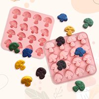 Niedliche 3D-Pilzform Umweltfreundliche Ofenfeste Silikon-Kuchenformen für Schokolade, Süßigkeiten, Eis, Gummibärchen, Fondant, Kekse und Kerzenherstellung