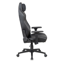 Chaise de bureau ergonomique haut de gamme en cuir pour gamer, chaise d'ordinateur de course avec fonction massage, hauteur de siège réglable et pivotante