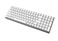 Jeu de machine à écrire pour ordinateur lumineux Teclado 100 touches DK100 boîtier blanc translucide RGB USB Type C Nootebook ABS plastique multi-touches