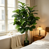 Neues Design Hausdekoration Künstlicher Ficus Lyrata Baum aus Plastik für Veranstaltungen, Geburtstage, Hochzeiten, Blumenarrangements