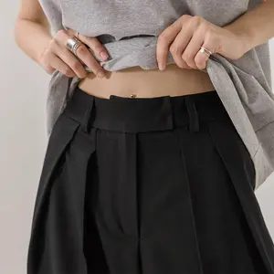 Quần áo mùa hè 2021 tùy chỉnh cho nữ,- Crop Top và quần cho trang phục sành điệu/