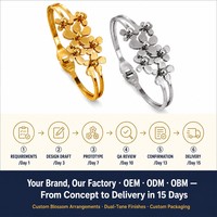 Gelang Bunga Romantis Trendi Elegan Baja Tahan Karat 316L Desain Cinta Wanita Berongga Lapis Emas 18K PVD Perhiasan Pergelangan Tangan Terbuka