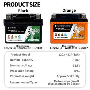 แบตเตอรี่ลิเธียมไอออน Lifepo4 12V 3AH สำหรับรถจักรยานยนต์ มาตรฐาน EU US - Product Image 6