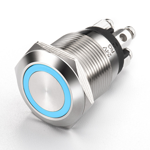 สวิตช์ปุ่มกดแบบกดติดปล่อยดับ ขนาด 19 มม. 10A 1NO สำหรับเครื่องใช้ไฟฟ้าในบ้าน สีแดง เขียว น้ำเงิน เหลือง ขาว กันน้ำระดับ IP65 - Product Image 1