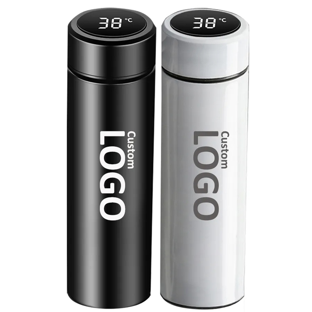 High Quality Custom Logo 500ml Temperature Smart Water Bottles Insulated Smart Water Bottle With Led Temperature Display