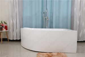 <span class=keywords><strong>Vasca</strong></span> da <span class=keywords><strong>Bagno</strong></span> in Acrilico da 1400mm, Semicircolare, per Interni, con Getti Idromassaggio e Rubinetto - Product Image 5