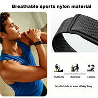 Correa Deportiva de Nailon sin Pantalla para Monitor de Salud, Compatible con Google Fitbit Air, Transpirable, Tejida, con Cierre de Gancho y Bucle Ajustable, Correa de Repuesto