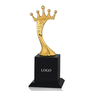 Trofeo de diamante metálico de alta gama con apariencia elegante. Trofeo deportivo premium fabricado con metal de calidad para fútbol, cricket. - Product Image 1