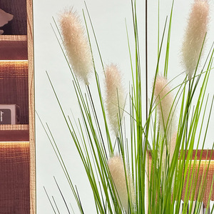 Meiyu Craft Flower Factory, lots de plantes vertes artificielles, 7 queues de loup en plastique, faites à la main, décoration de mariage et de maison - Product Image 3