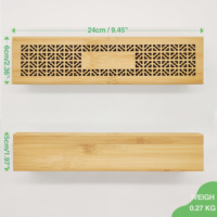 Porte-encens en bois avec cendrier pour la méditation/la salle de yoga, boîte de rangement pour diffuseur d'encens, brûleur d'encens