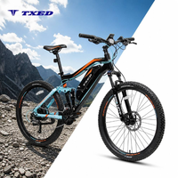 Vélo de montagne électrique TXED, léger et durable, en alliage, avec moteur central sans balais, batterie au lithium 36V, taille de roue 27,5