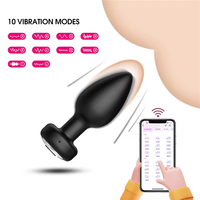 Vibromasseur anal 10 vitesses, plug anal, masseur de prostate, télécommande par application, étanche, 48g, masturbateur féminin pour femmes et hommes