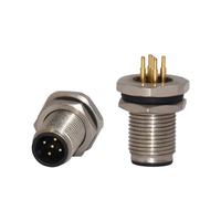 Conectores de Sensor Industriales Impermeables IP67 M12 con Terminal de Tornillo Blindado. Arnés de Cableado para Tablero de Automóvil