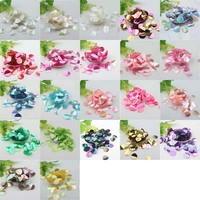 8-20mm Rond Plié Couture Lâche Paillettes PVC Perles En Plastique 1 Trou Robe De Mariée Costume Décoratif Transparent En Vrac Paillettes