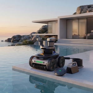 Robot Aspirador <span class=keywords><strong>de</strong></span> Piscinas Inalámbrico con Carga Automática Inteligente, Máquina <span class=keywords><strong>de</strong></span> Limpieza Inalámbrica para Piscinas Elevadas y Enterradas - Product Image 1