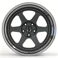 Jantes JDM Tuning en aluminium 6061-T6 forgées en 3 parties WORK S1, gris foncé, lèvre polie, 18-24 pouces, ET personnalisé, jantes à déport profond, compatibles Lexus