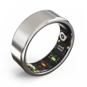 Smart Ring Voor Mannen Zwart Slaap Monitoring Fitness Tracker Hartslag Gezondheidsbeheer Waterdichte Bluetooth Sport Ring