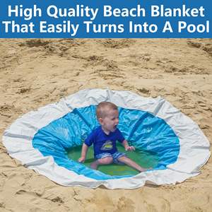 <span class=keywords><strong>Pataugeoire</strong></span> pour tout-petits personnalisée 2 en 1 Jouets de plage Piscine pour bébés Piscine pour enfants et couverture de plage - Product Image 4
