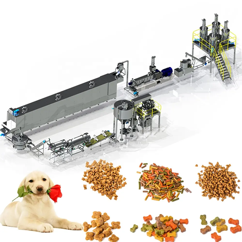 ماكينة وطارد صنع طعام الكلاب الجاف والقطط، خط إنتاج طعام السمك ومعالجة طعام الحيوانات الأليفة