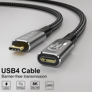 Câble USB4 8K 1M Thunderbolt 4 Compatible <span class=keywords><strong>USB</strong></span> 4 Type-c Câble d'extension mâle à femelle Ultra HD 8K @ 60Hz 100W Charge 40Gbps - Product Image 5
