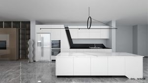 Mini armoires de cuisine italiennes économiques en MDF mélaminé, idées personnalisées, noir et blanc, prêtes à assembler pour la maison - Product Image 4