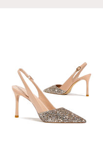 Printemps et été nouveau français Sexy petits talons hauts frais pour femmes talons bout pointu après les sandales à paillettes épissage vide - Product Image 6