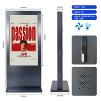 Pantalla Digital LCD para Exteriores a Todo Color, Resistente al Agua, con Pantalla Táctil, para Publicidad, de 32 Pulgadas, Tipo Kiosco