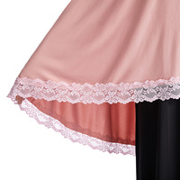 Hersteller versand bereit Gut gemachtes hochwertiges Trikot schwarz Marine Pink 6 Farben Hijab Khimar mit Spitze