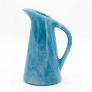 Carafe à eau en résine marbrée bleue, faite à la main, décorative, design moderne, 1,5 L, pour mariage, fête à domicile, carafes de haute qualité - Product Image 1