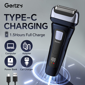 New Arrival Waterproof <b>Shaver</b> Men Intelligent Digital Display Shaving Washable Foil With Type-C Charging Foil <b>Shaver</b> - Product Image 2