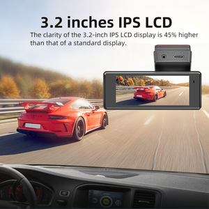 2 cách Dash Cam F1.5 ống kính kép 4K HDR GPS <span class=keywords><strong>DVR</strong></span> Hỗ trợ ADAS 3.16 inch 4K + 1080P với cổng cảm biến G cho bằng chứng chống gian lận - Product Image 2