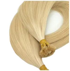 Wholesale double drawn full end Brazilian Human Keratin Flat Tip Hair Extension For Woman