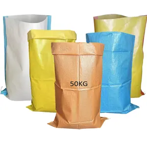Top Green Pack bolsa de saco tejida de polipropileno de 100kg para cáscara de arroz