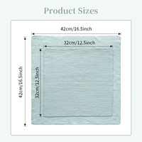Serviettes de table en gaze de coton en vrac, ourlet français, réutilisables, pour tables de mariage, restaurants, décoration de fête
