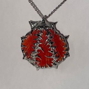 Conjunto de joyería de sirena gótica abstracta hecha a mano, collar con colgante de perlas, Círculo de cuerno de Metal líquido, anillo decorativo, anillos de alabastro