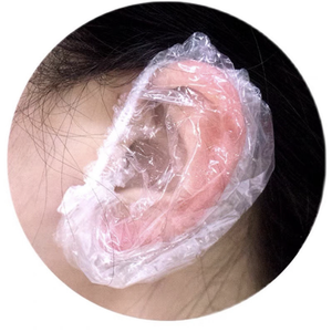 Penutup Telinga Sekali Pakai Plastik PE Penutup Telinga untuk Salon Cukur Aksesori Penutup Telinga Celup Pewarna Rambut Tahan Air - Product Image 1