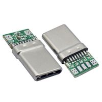 Connecteur USB-C mâle sans soudure 24 broches pour chargeur d'ordinateur portable et adaptateur d'alimentation de téléphone